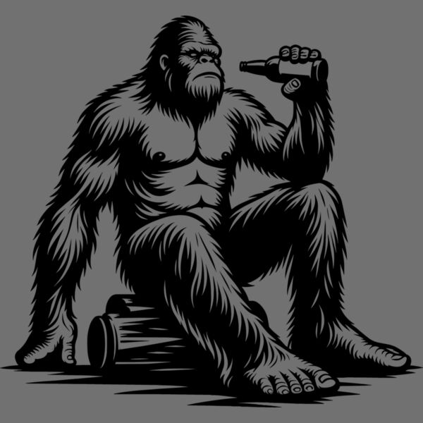 Bigfoot drinking a beer Thumbnail