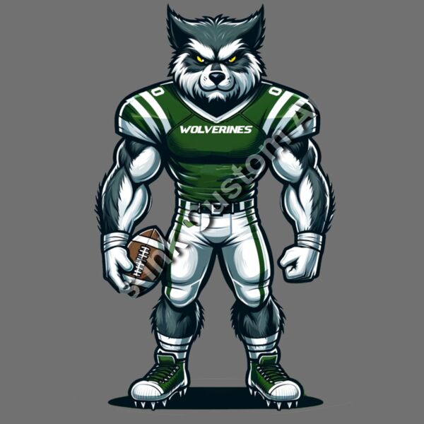 Wolverine With Football Thumbnail