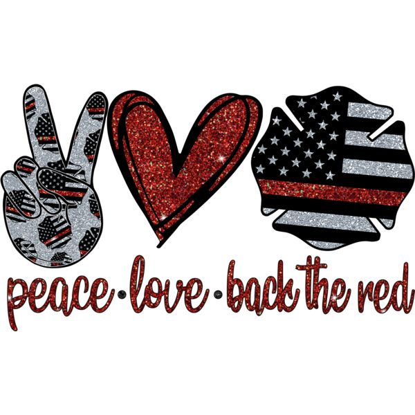 Peace Love Back the Red Thumbnail