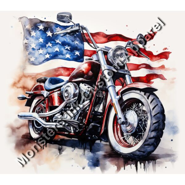 Flag with Motorcycle Thumbnail