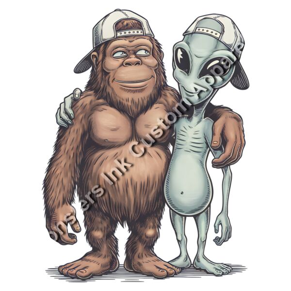 Bigfoot and Alien  Thumbnail