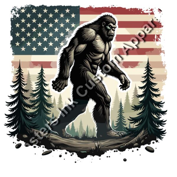Bigfoot American Flag Thumbnail